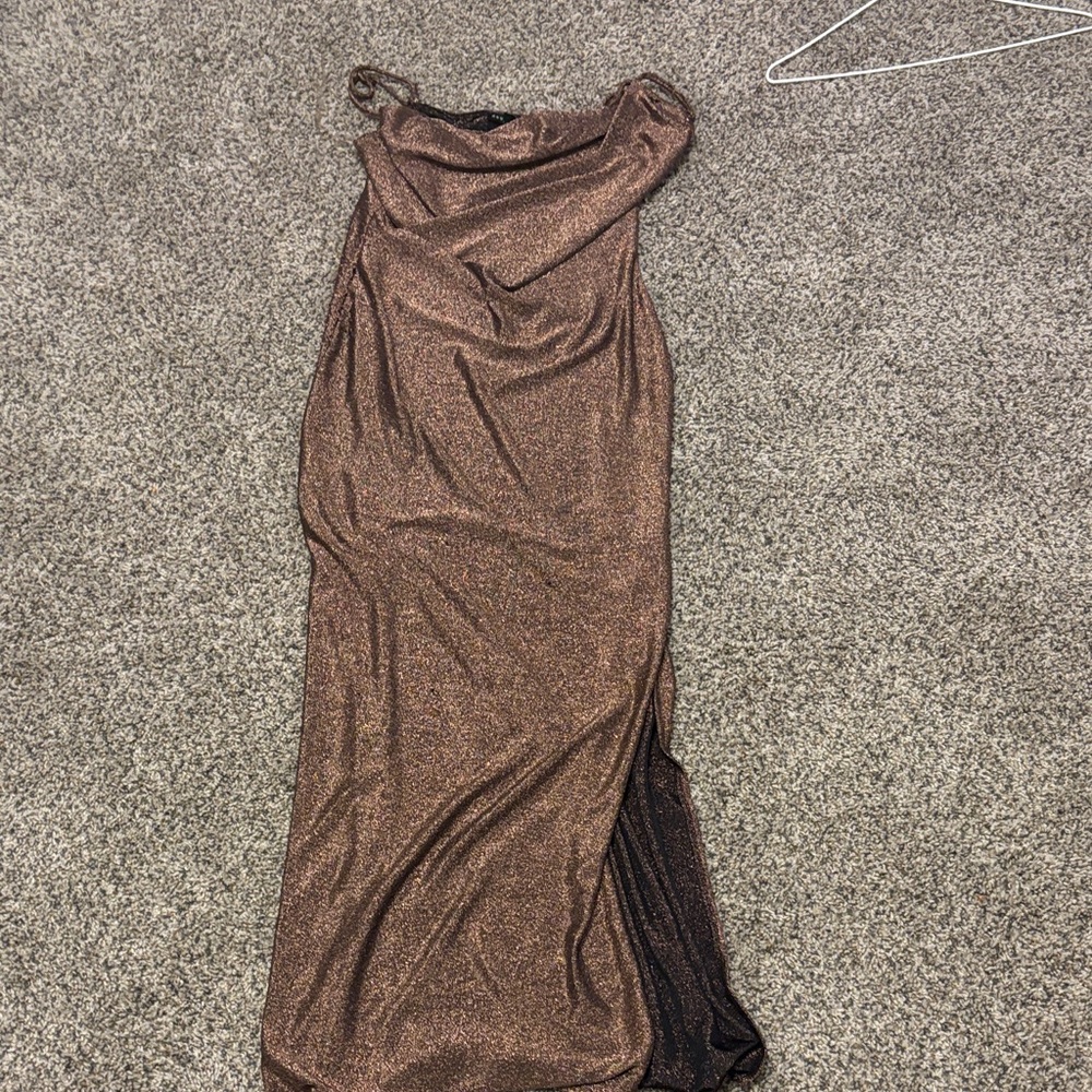 Elegant Rose Gold Evening Dress